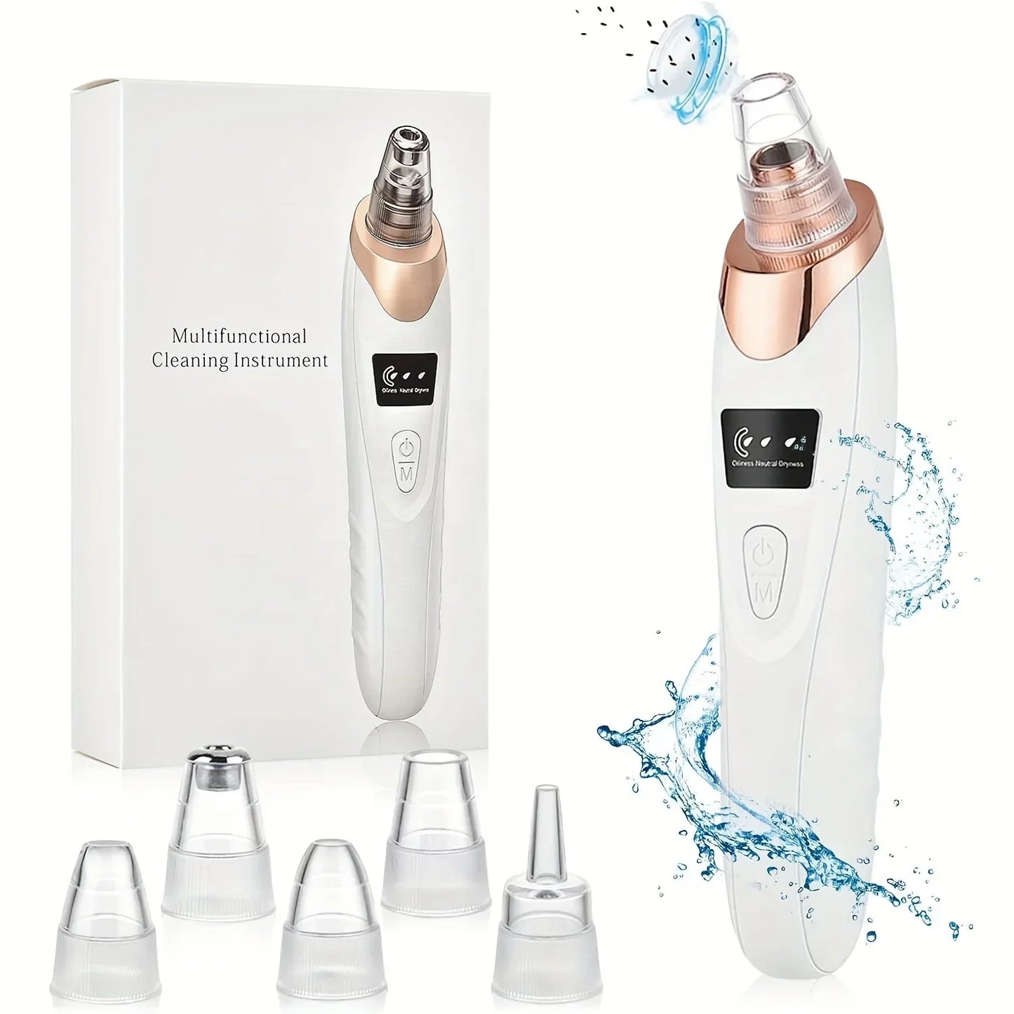 Blackhead Remover Pore Vacuum - 5 Suction Modes USB Rechargeable Facial Pore Cleaner Kit